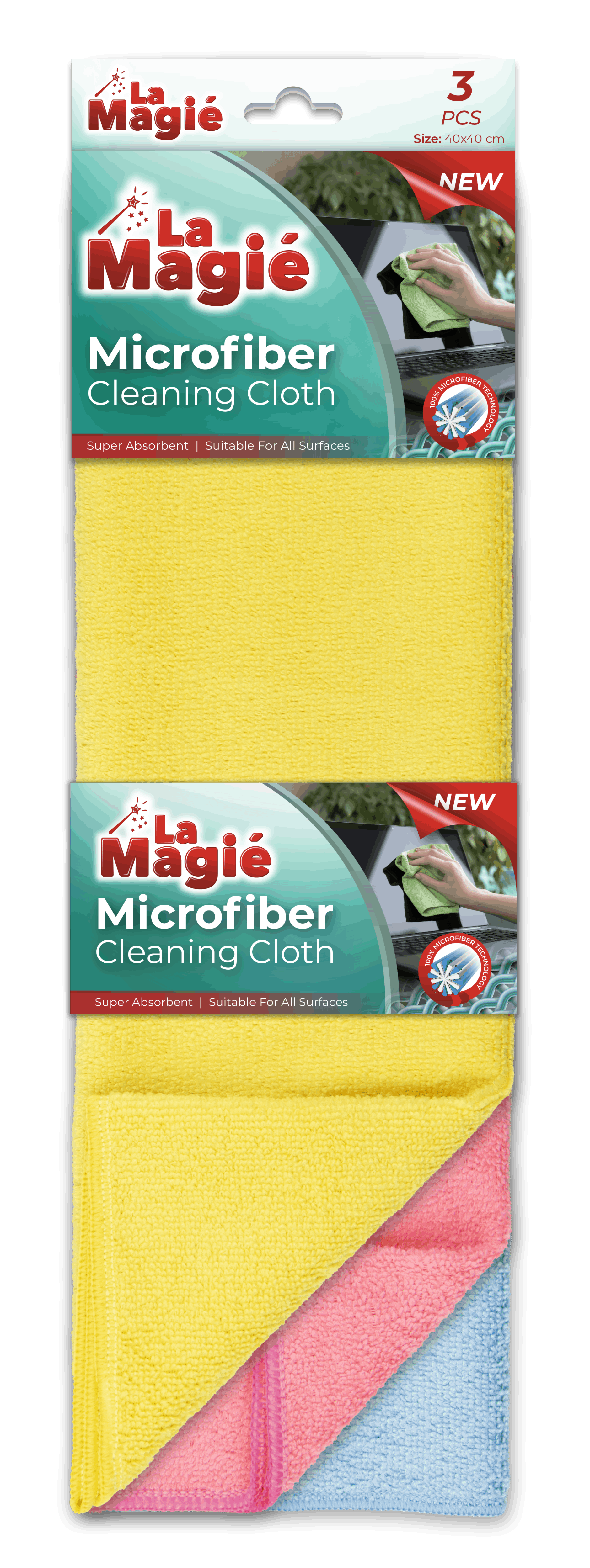 LA MAGIA MICROFIBER CLEANING CLOTH 3 PCS 220 GR